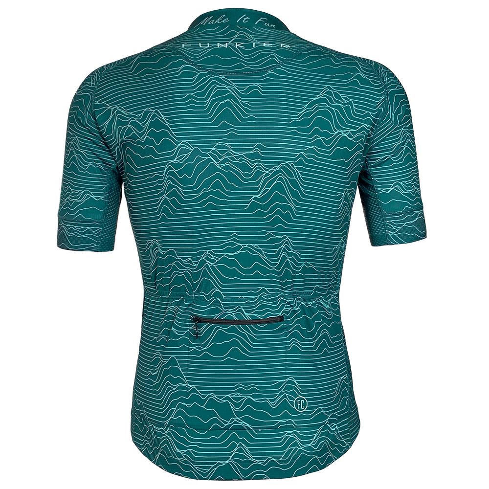 Funkier Rossini Pro Short Sleeve Jersey Green back view