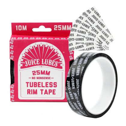 Juice Lubes Tubeless Rim Tape 25mm x 10m roll, essential for converting bicycle wheels to tubeless.