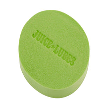 A close-up shot of the fine texture of the Juice Lubes Sponge Job sponge, emphasizing its softness and low dirt retention for safe use on paint.
