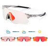 Kapvoe K1129 lightweight sports sunglasses with UV-reactive REVO polycarbonate lenses.
