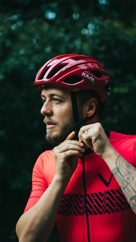 kask helmet mojito cubed (white/red)