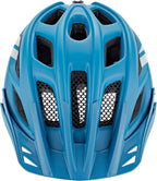 KED Companion Blue White Matt mountain bike helmet with visor