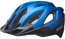 KED Spiri II MTB cycling helmet in blue and black matte finish, designed for mountain biking safety and style