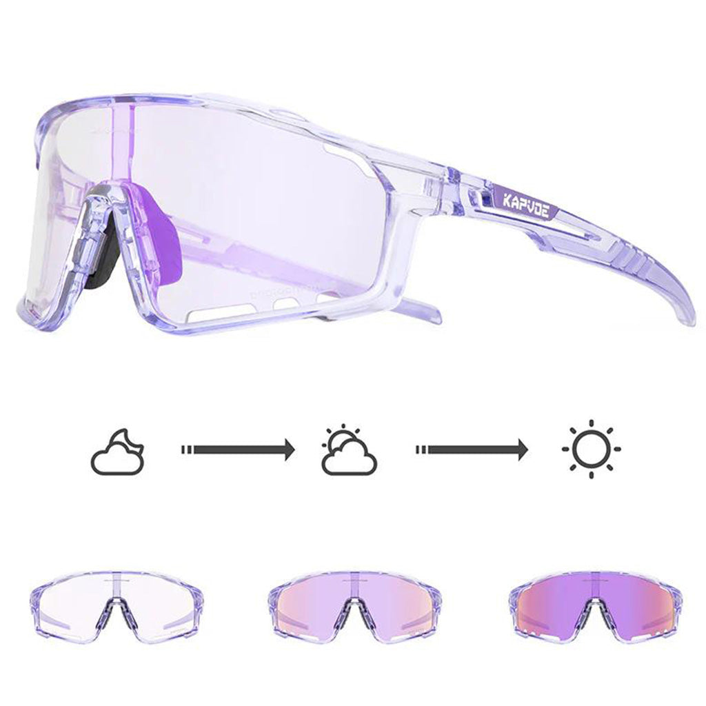 Kapvoe X76 anti-fog photochromic lightweight sports glasses.