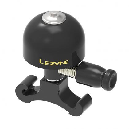 Lezyne Classic Brass Bell Black – polished brass bicycle bell