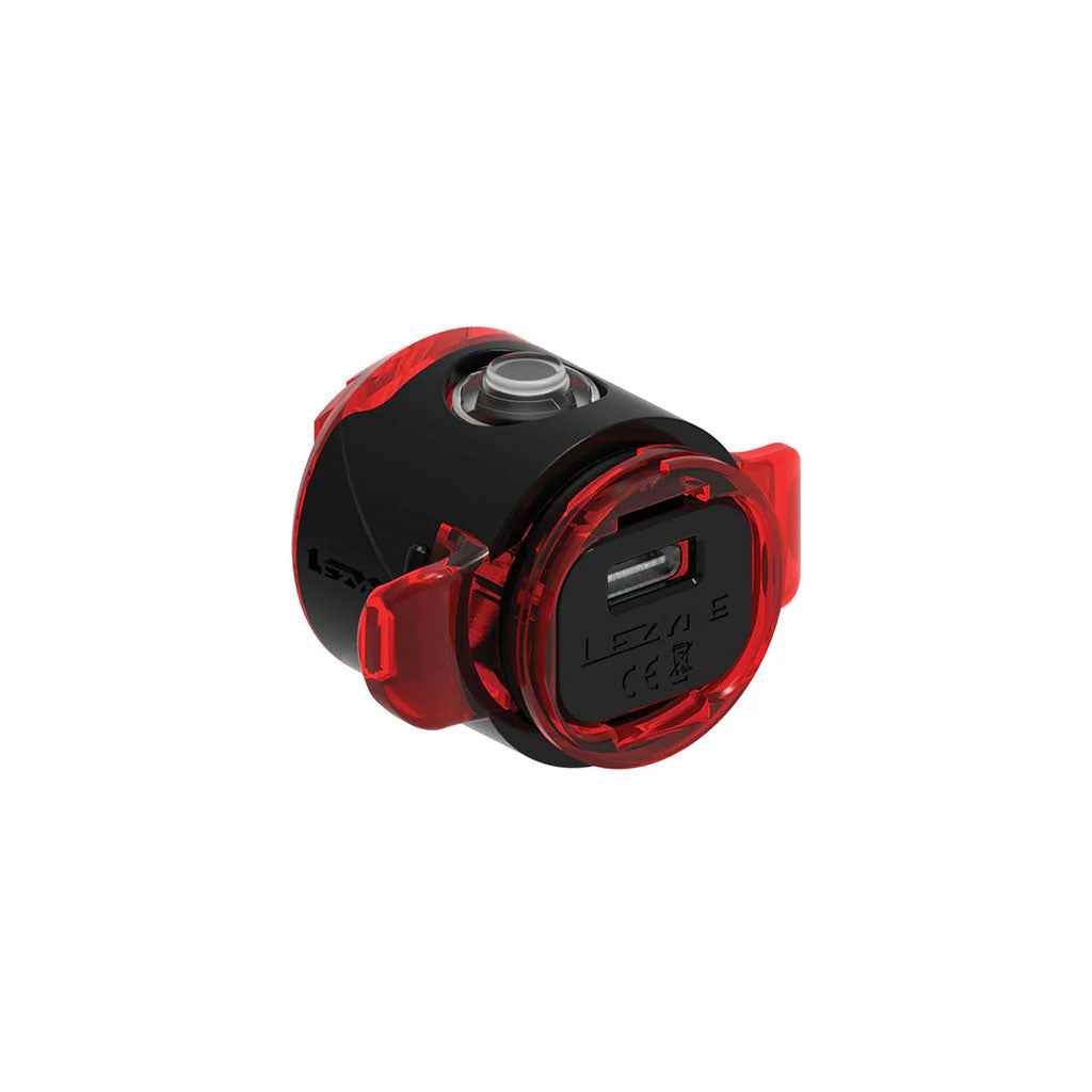 Compact Lezyne USB-C rechargeable rear bike light black