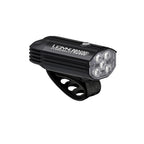 A close-up of the Lezyne Fusion Drive Pro 600+ light and the qPRO Mount, highlighting their durable construction.
