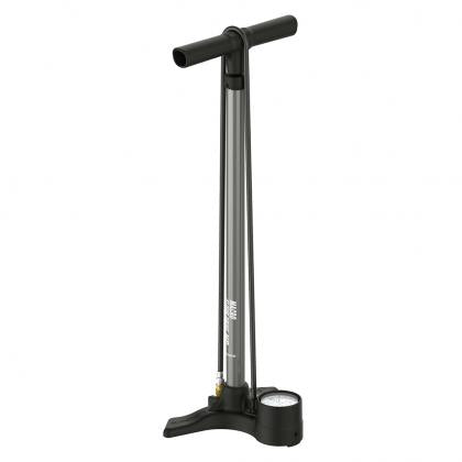 Lezyne Macro Drive ABS Floor Pump Flat Grey with analog gauge