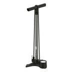 Lezyne Macro Drive Dual Valve Floor Pump Flat Grey with analog gauge