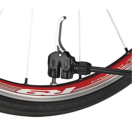 Close-up of Lezyne Dual Valve pump head Presta Schrader compatible