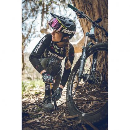 High volume MTB-specific Lezyne mini floor pump for tires