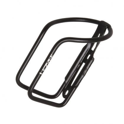 Lezyne Power Bottle Cage in a matte black finish mounted on a bicycle frame.