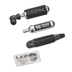 Lezyne CO2 tyre repair kit with cartridges and inflator