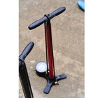 Durable Lezyne floor pump for 32c and larger tires

