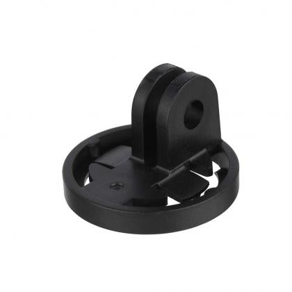  A close-up of the Magicshine Garmin To GoPro Adapter, showing its Garmin quarter-turn interface on one side.