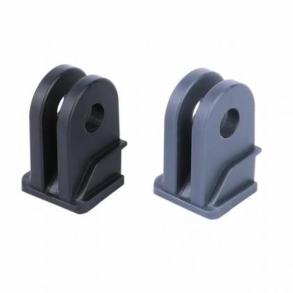 Two GoPro-style mounts, one black and one dark grey, designed for attaching accessories.