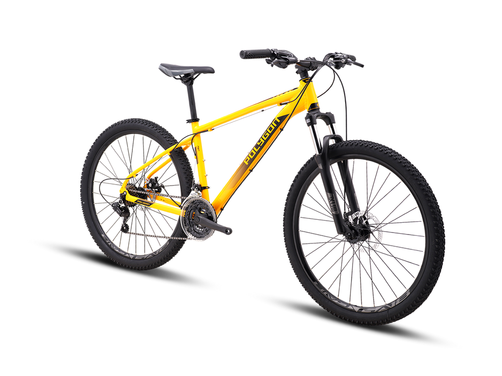 Polygon Cascade 2 Mountain Bike Yellow 100mm Suspension