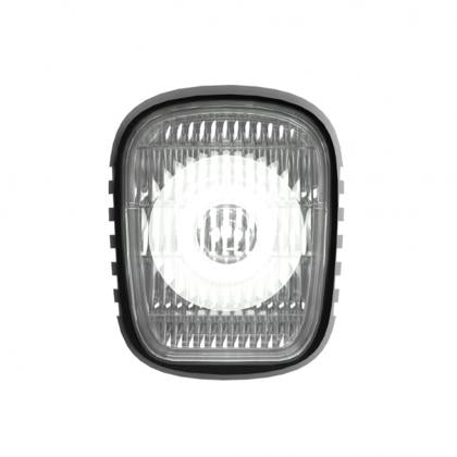 A bright white light shines against a black background, showcasing the Magene AT1200 Smart Front Light for cycling.