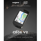 GPS bike computer Magene C606 V2 mounted on road bike