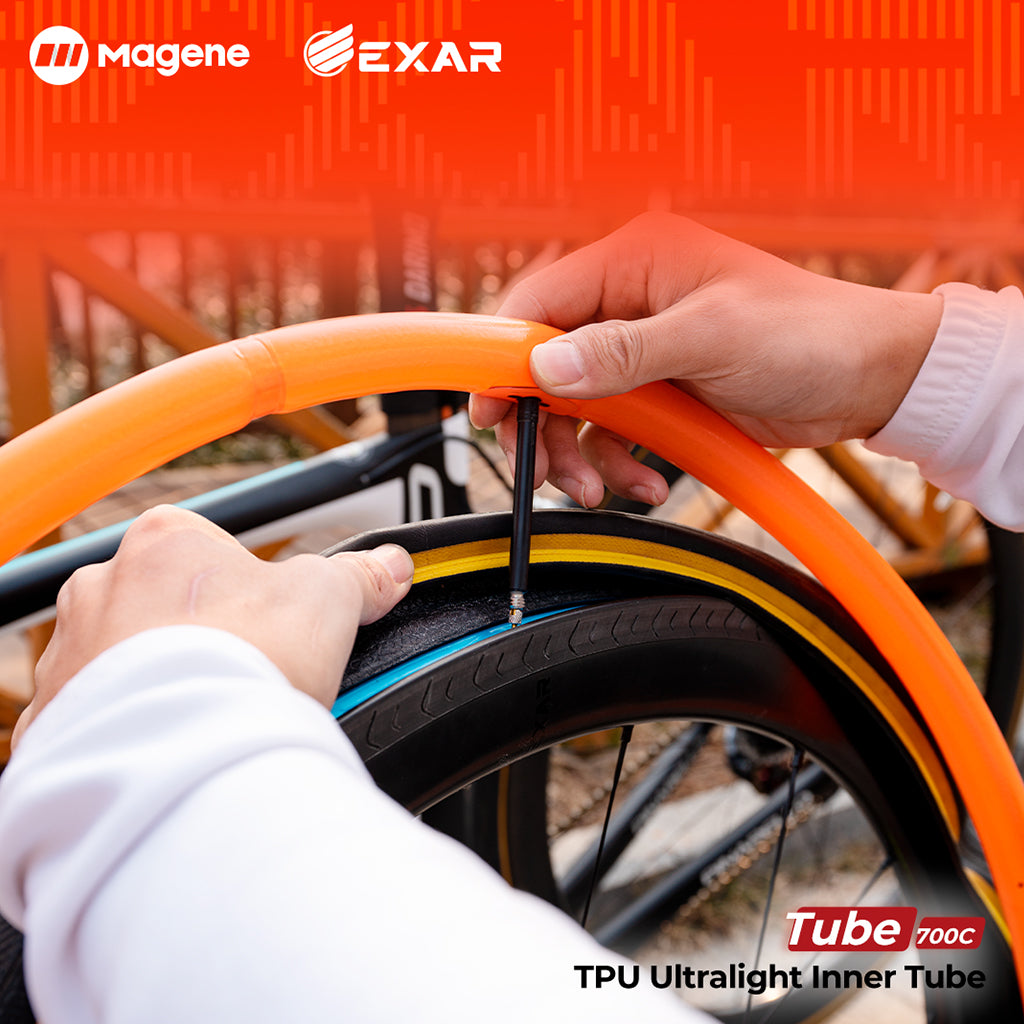 Magene EXAR TPU inner tube rolled for compact storage