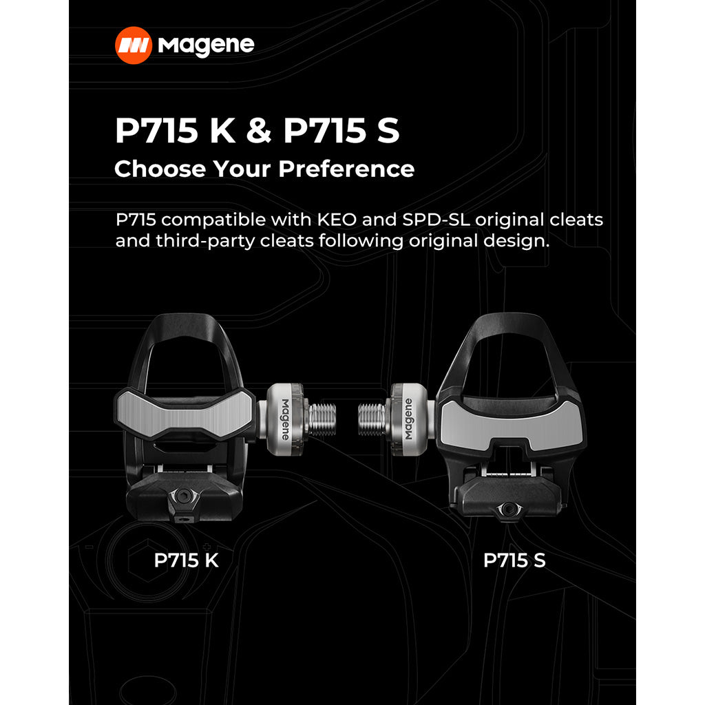 Magene P715 lightweight carbon fiber cycling power pedals