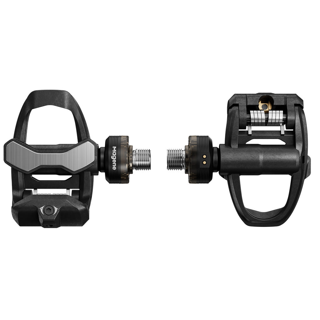 Magene black SPD-SL compatible power meter cycling pedals