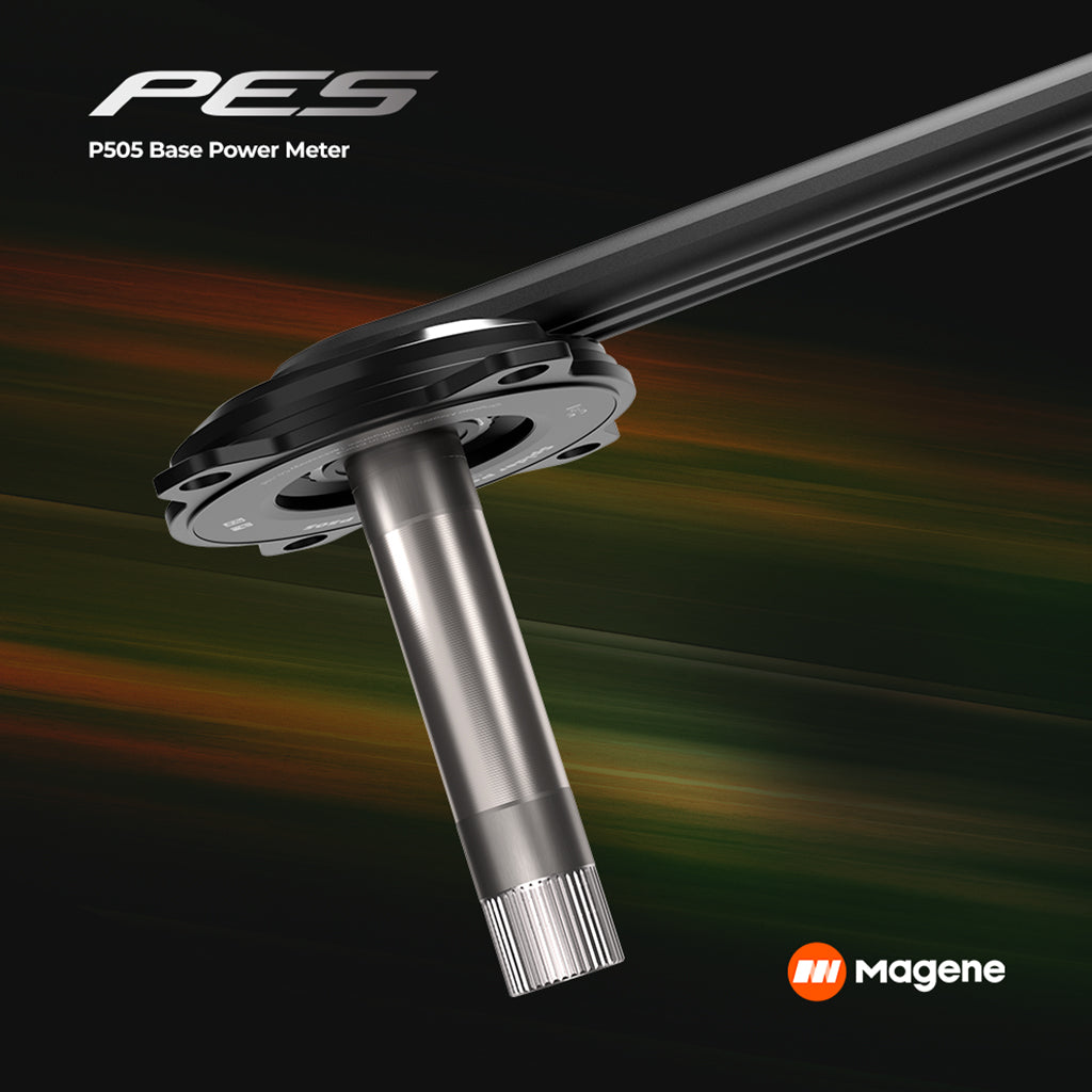 Lightweight Magene P505 power meter with steel spindle


