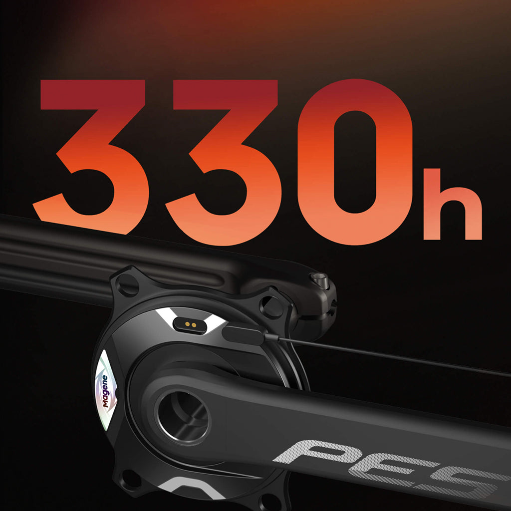 Magene PES-P515 mounted on road bike drivetrain