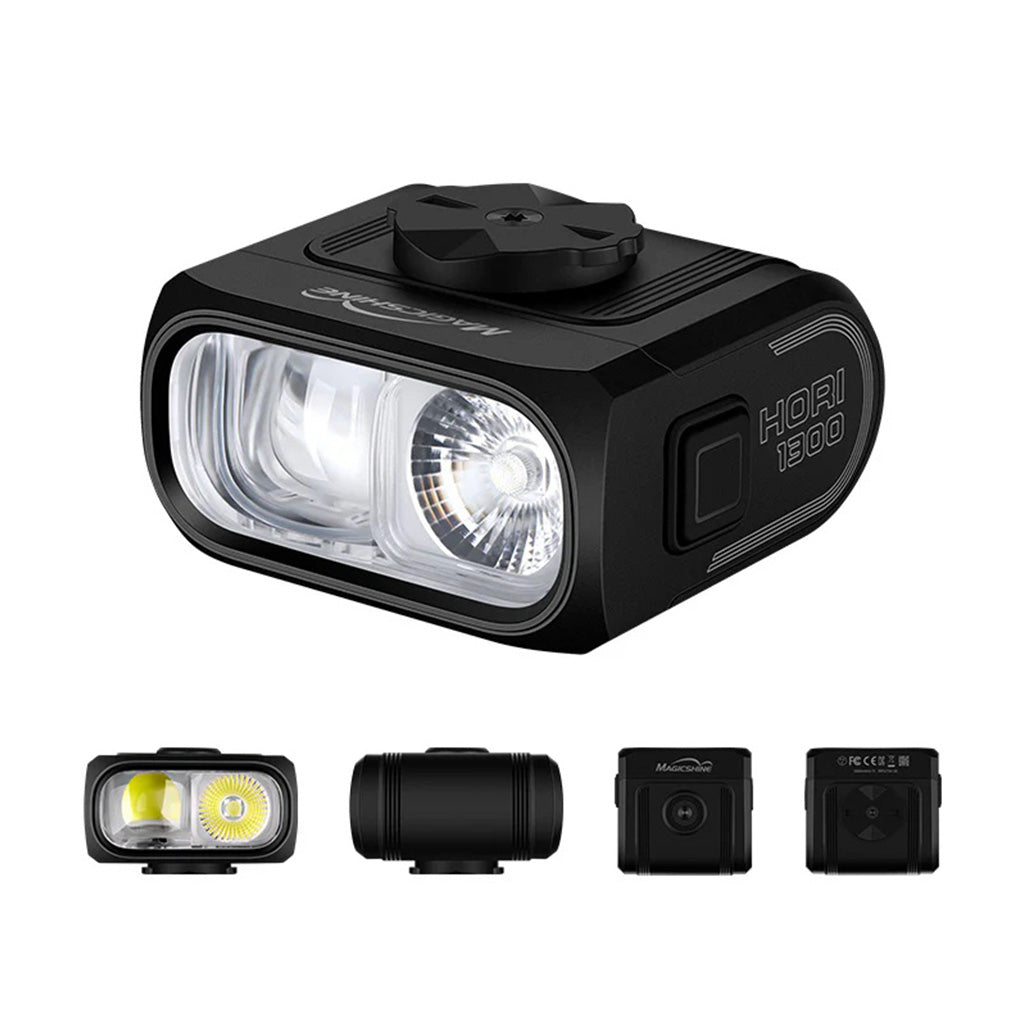 Magicshine HORI 1300 front bike light with dual mount system