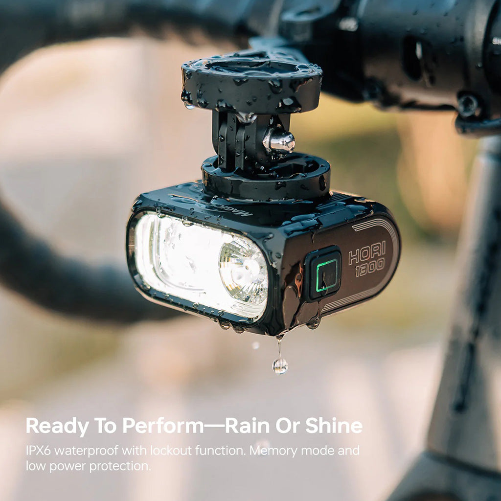 1300 lumen bike front light with dual-zone optical lens