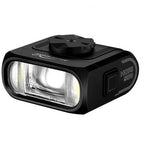 Glare-free road bike front light with daytime running light