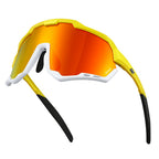 High contrast ZEISS optics cycling sunglasses close up