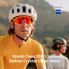 Magicshine Morpher ZEISS cycling sunglasses yellow white frame