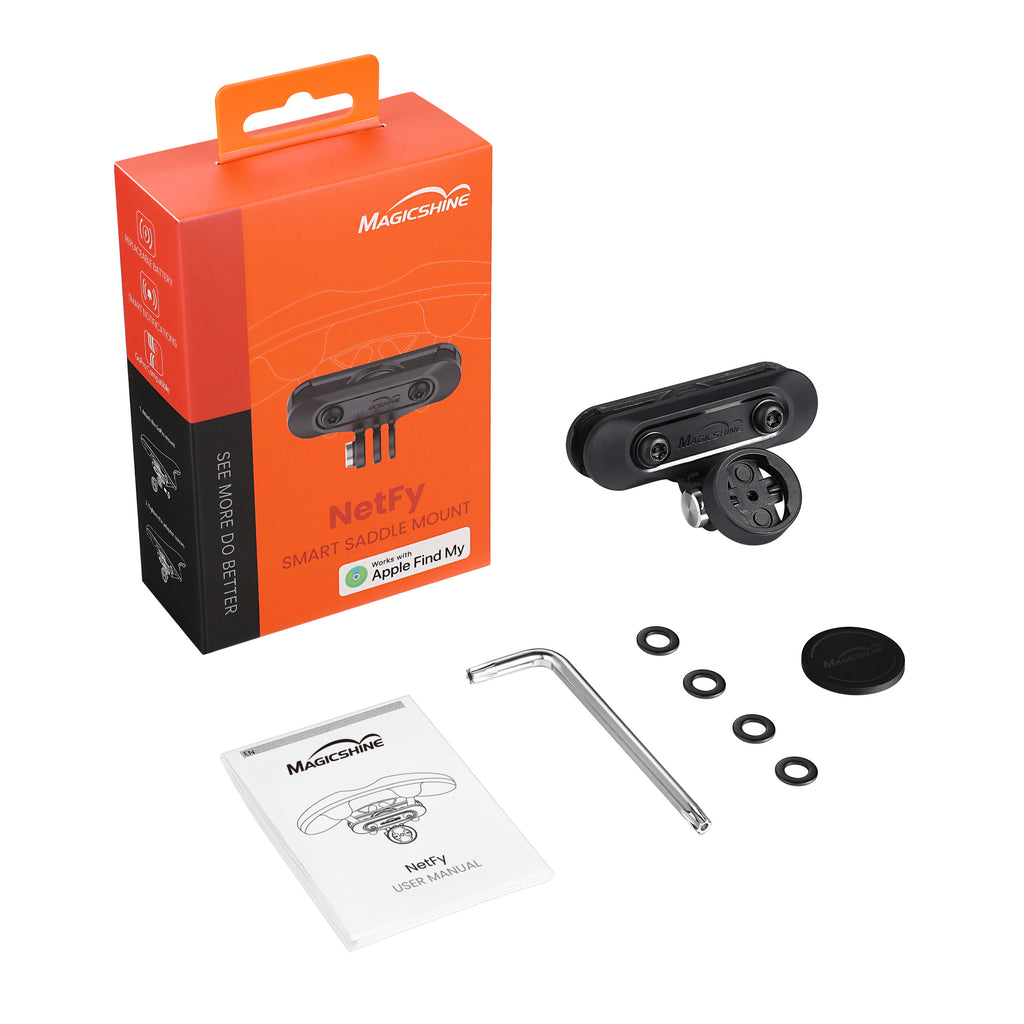 Urban commuter bike with Netfy saddle mount tracker installed