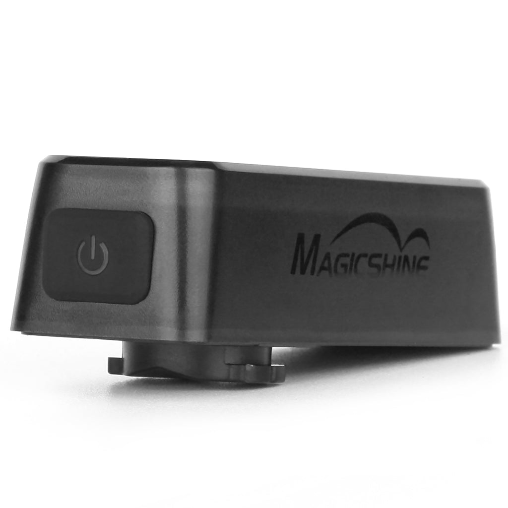 Magicshine SEEMEE 100 V2.0 Smart Rear Light, showcasing its integrated motion sensor for automatic brake detection and boosted 100-lumen output.