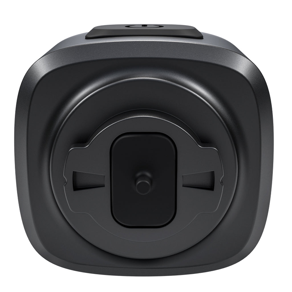 Rear view of the Magicshine SEEMEE 150TL V2.0 smart bike tail light, showing the mounting bracket on a white background. Ideal for secure attachment to bicycles for enhanced safety.