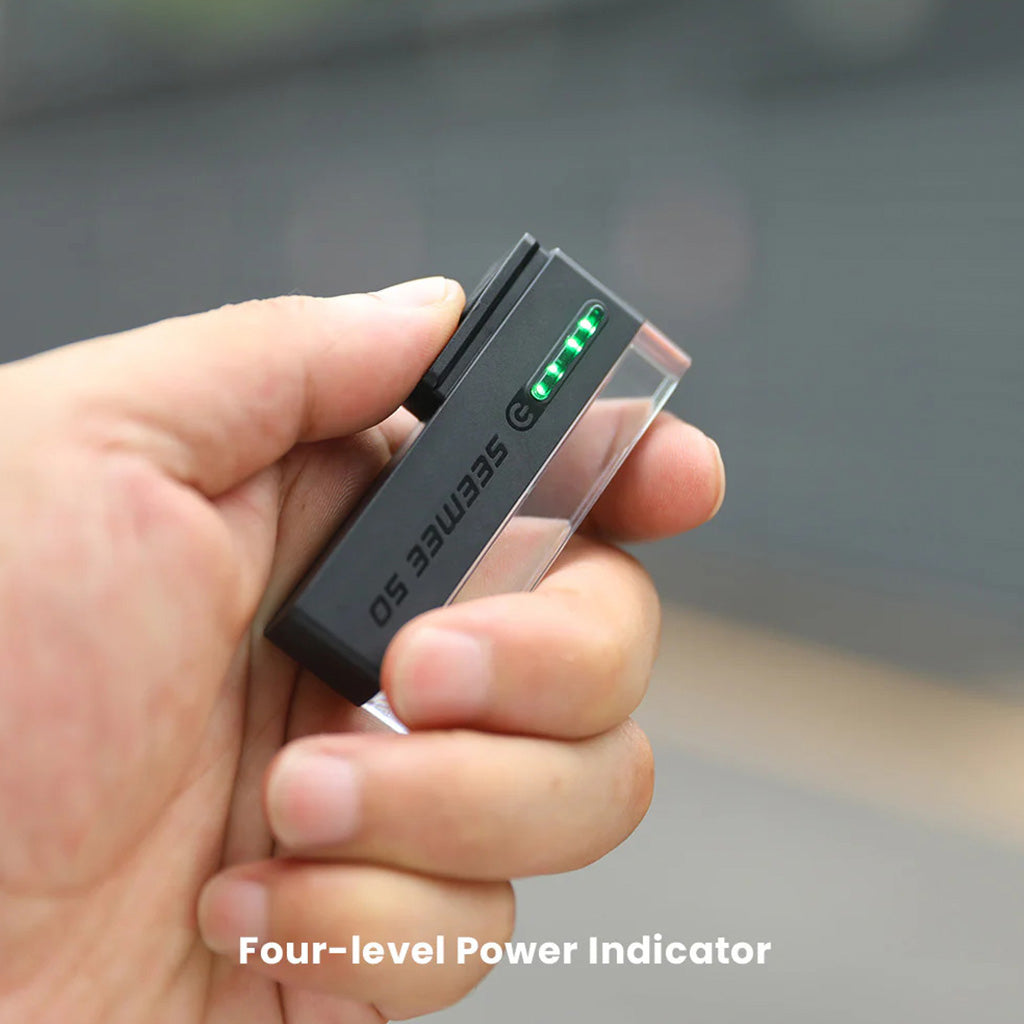 Magicshine SEEMEE 50 PRO rear light mounted on round seatpost