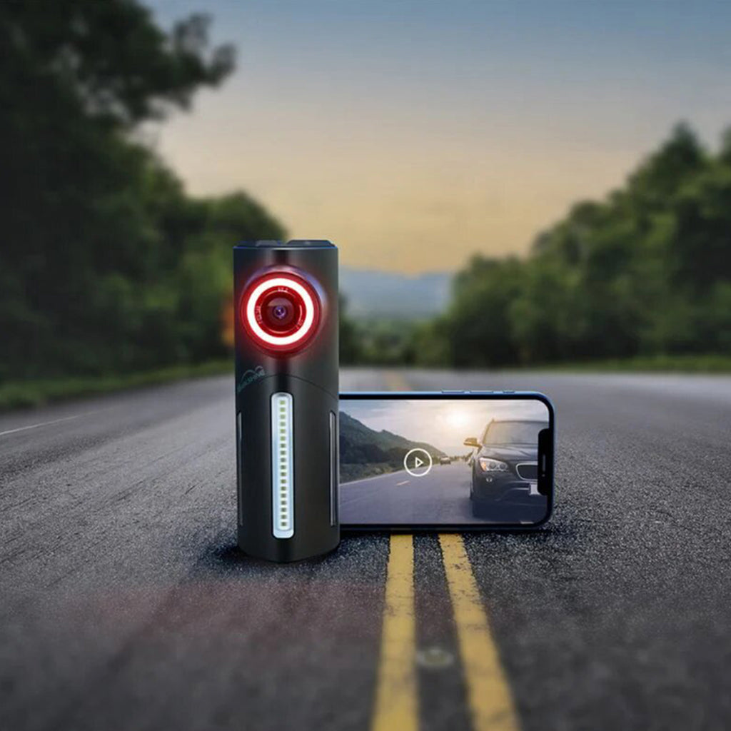 Bike camera and taillight: Magicshine SEEMEE DV with 30 lumens and 1080P video recording for cyclists.