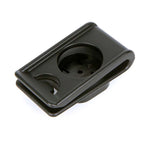 A close-up of the black Magicshine SEEMEE Rear Light Backpack Clip.