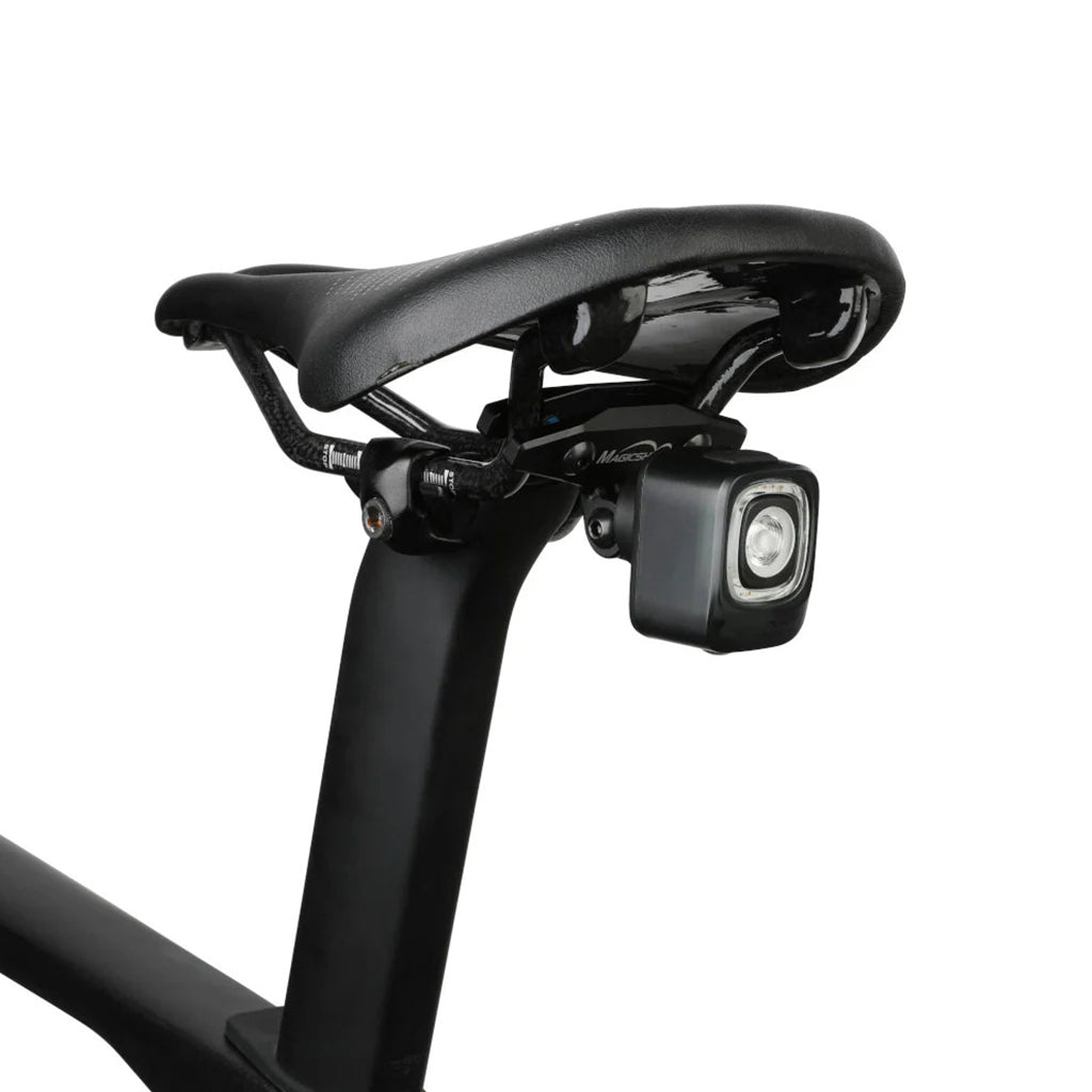 Cycling rear light saddle mount by Magicshine with GoPro interface for SEEMEE series taillights.
