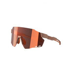 Magicshine Windbreaker Classic Sunglasses in vibrant Phoenix Red, featuring an ultralight frameless design and expansive PC shield lens for cycling eyewear.