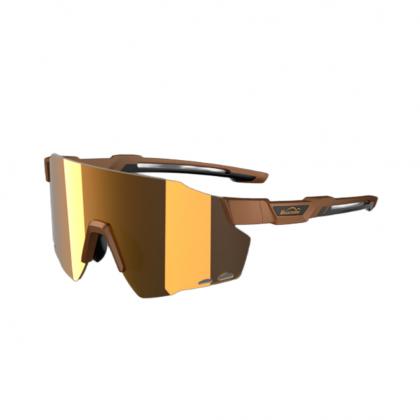 Coffee Brown Magicshine Windbreaker Classic cycling sunglasses, engineered for exceptional optical clarity and wide field of vision for road cyclists and commuters.