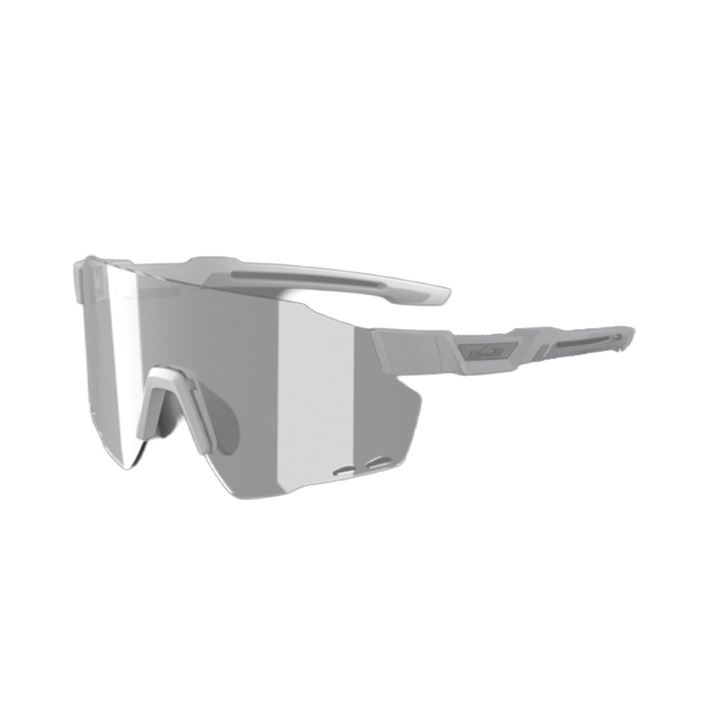 Lightweight frameless cycling sunglasses with REVO coating