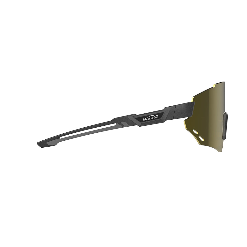 Magicshine Windbreaker Polarized Gold sunglasses for road cyclists and commuters

