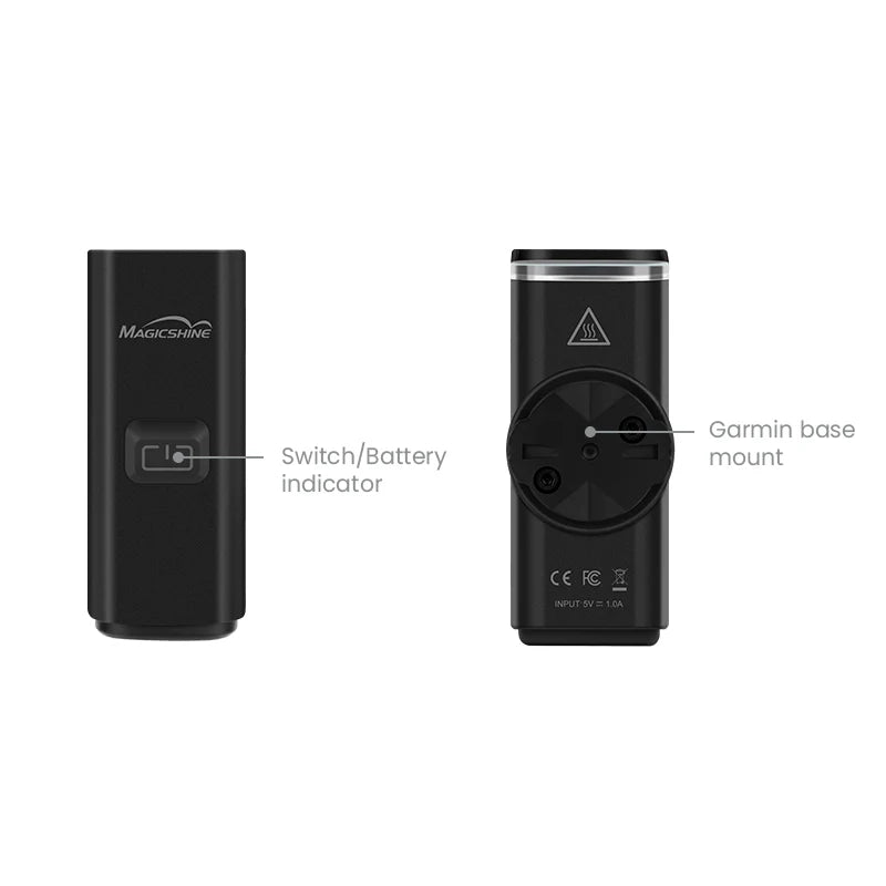 An image highlighting the Magicshine ALLTY 400 V2.0 bike light, an essential tool for superior visibility and safety in low-light conditions, illuminating the path with a powerful beam.