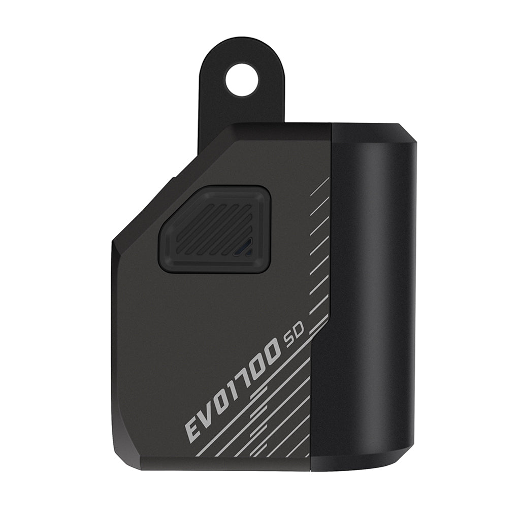 A detailed view of the Magicshine EVO 1700SD, emphasizing its compatibility and form factor.