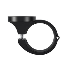 The Magicshine Garmin Aluminium Handlebar Mount is shown from a side perspective, emphasizing its sturdy design.