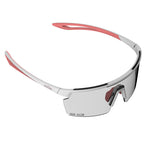 Magicshine Rouler Photochromic performance eyewear in White/Pink, designed with strategically placed vents to prevent fogging during intense activity.