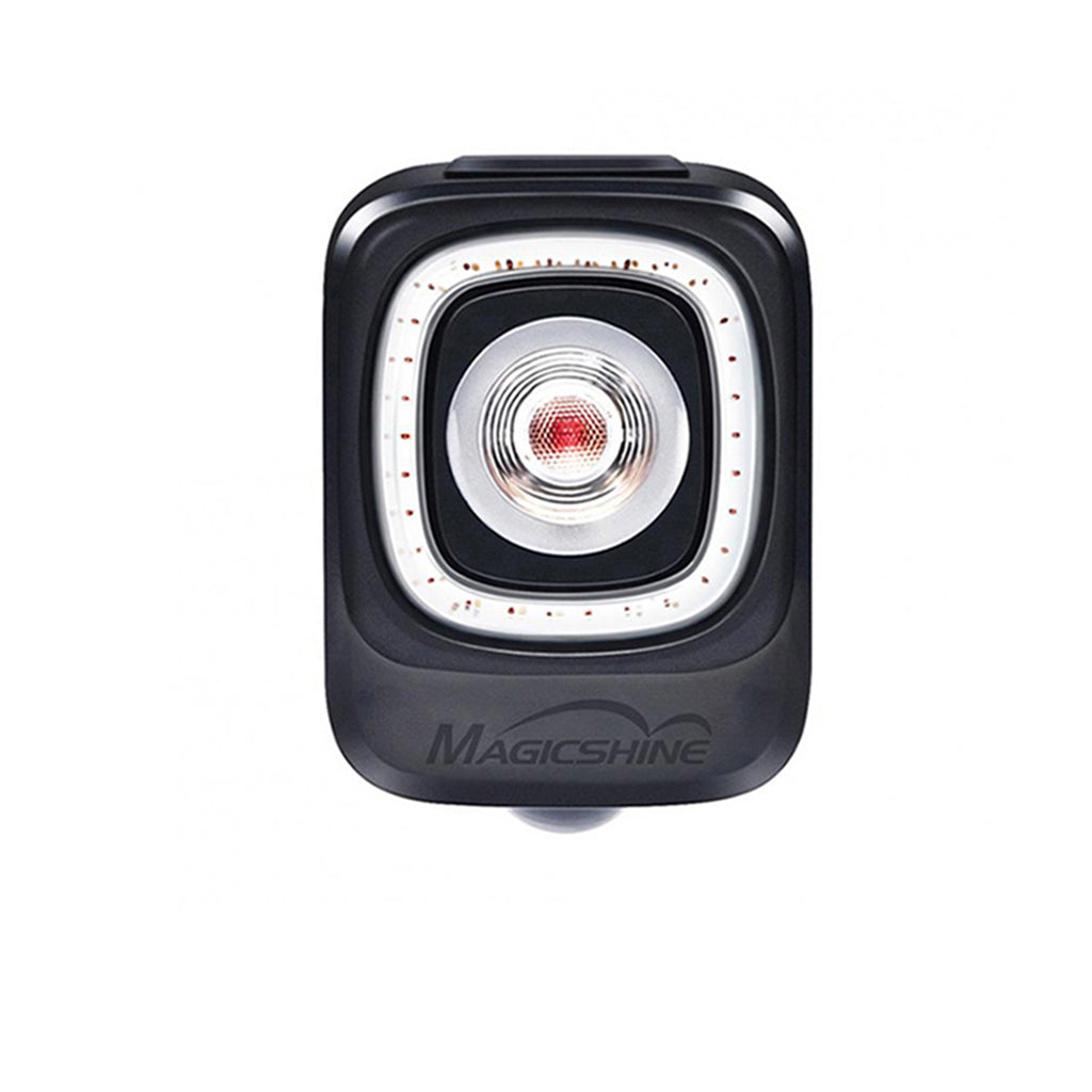 SEEMEE 200 V3.0 intelligent bicycle tail light by Magicshine, featuring 200 lumens maximum output and a modern cube design for eye-catching road presence and enhanced safety.