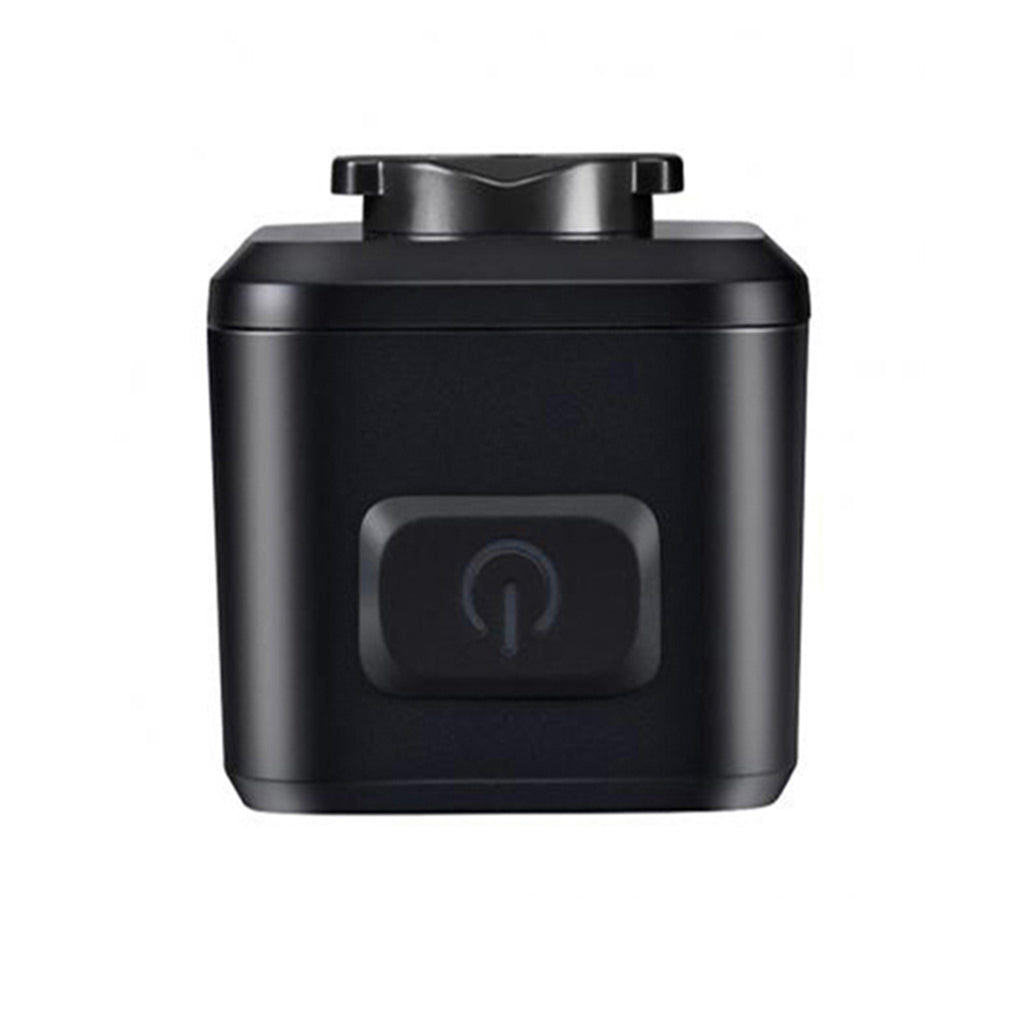 Front view of the Magicshine SEEMEE 200 V3.0 smart rear bike light, highlighting its main lens and sleek cube design on a white background, emphasizing its powerful 200 lumens output.